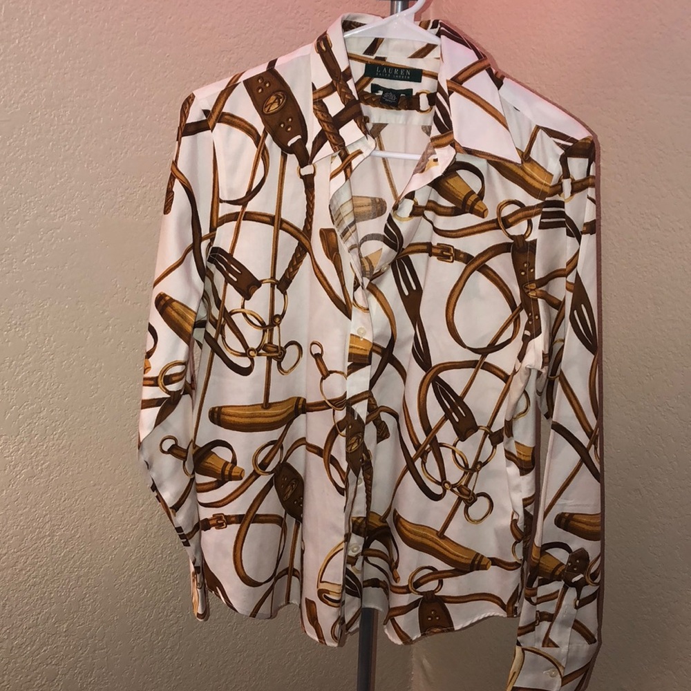 Long sleeve collared blouse